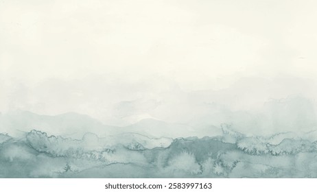 Abstract watercolor aesthetic horizontal background. Hand drawn vector splatter texture. Brush stroked painting pastel color watercolour