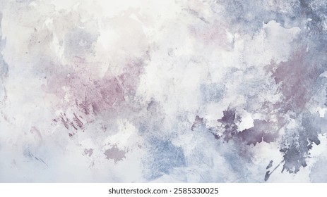 Abstract watercolor aesthetic horizontal background. Hand drawn vector splatter texture. Brush stroked painting pastel color watercolour