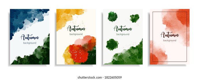 Abstract watercolor art background colorful paint splash and spots with frame for text in grange style. Design template for banner, posters, cards, landing, social media, printing. Vector illustration