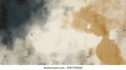Abstract watercolor art background template. brown and beige watercolor backdrop empty space for text, banner, presentation or product display graphic design