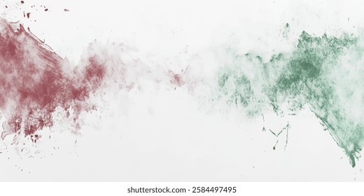 Abstract watercolor art background template. green and red watercolor backdrop empty space for text, banner, presentation or product display graphic design