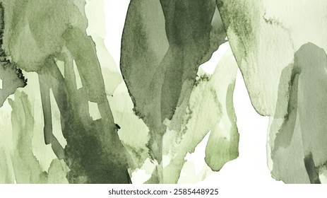 Abstract watercolor art background template. green and brown watercolor backdrop empty space for text, banner, presentation or product display graphic design