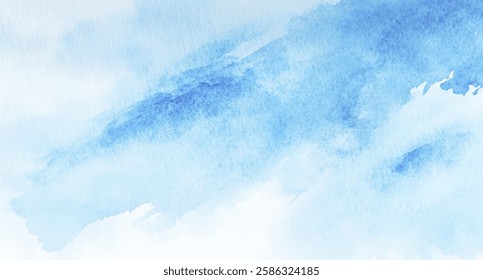 Abstract watercolor art background template. blue and white watercolor backdrop empty space for text, banner, presentation or product display graphic design