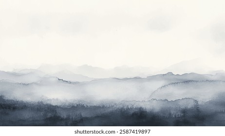 Abstract watercolor art background template. brown green and blue watercolor backdrop empty space for text, banner, presentation or product display graphic design