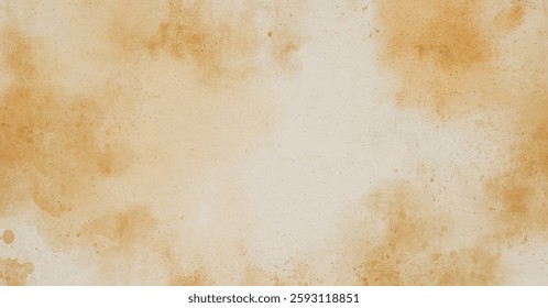 Abstract watercolor art background template. Orange and beige brown watercolor backdrop empty space for text, banner, presentation or product display graphic design
