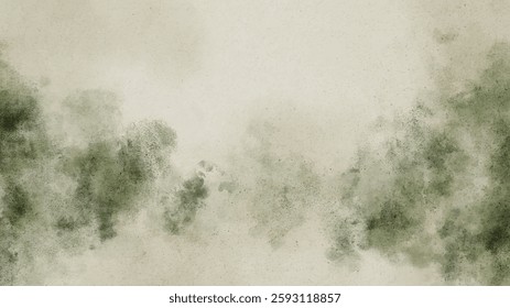 Abstract watercolor art background template. Green and beige brown watercolor backdrop empty space for text, banner, presentation or product display graphic design