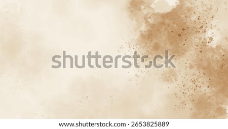 Abstract watercolor art background template. brown and beige watercolor backdrop empty space for text, banner, presentation or product display graphic design