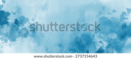 Abstract watercolor art background template. blue watercolor backdrop empty space for text, banner, presentation or product display graphic design