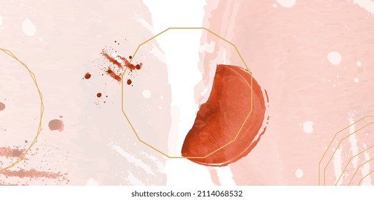 Abstract watercolor art background vector.	
