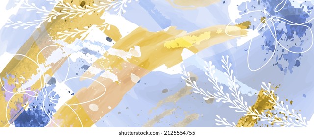 Abstract watercolor art background vector.	
