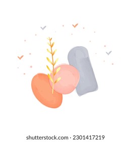 Abstract watercolor art background vector. Hand painted with watercolor abstract shape golden leaves. For social media, poster, prints, wall art sstkabstract