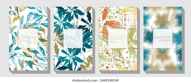 Abstract watercolor art background vector.  Retro floral vector background surface design, textile, stationery, wrapping paper, covers.