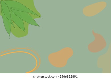 Abstract watercolor art background vector. Gingko and botanical line art wallpaper. Luxury cover design with text, golden texture and brush style. floral art for wall decoration and prints.