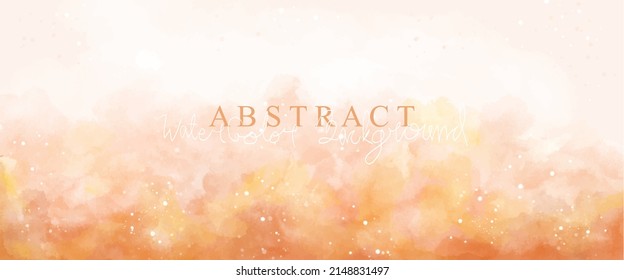 Abstract Watercolor art background. Wallpaper design with earth tone watercolor. Vector illustration for prints, cover background, wall art and invitation cards