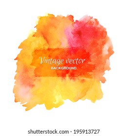 Abstract watercolor art hand paint isolated on white background. Watercolor stains. 