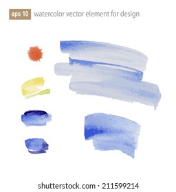 Abstract watercolor art hand paint isolated on white background. Watercolor stains. 