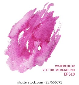 Abstract watercolor art hand paint on white background. Vector design EPS10