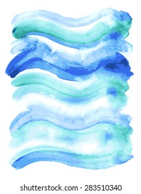 Abstract watercolor art hand paint on white background. Vector art.