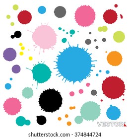 Abstract watercolor art paint on white background, flat design vector
