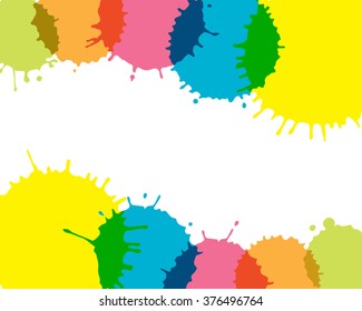 Abstract watercolor art paint on white background, vector
