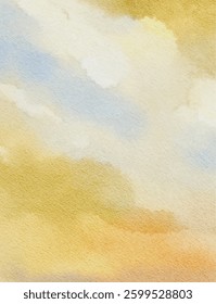 Abstract watercolor artwork with soft pastel color and texture