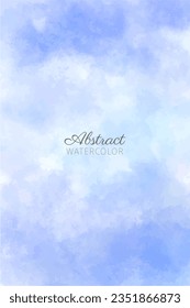 Abstract watercolor background blue blooming vector