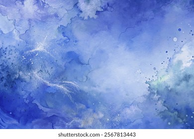 Abstract watercolor background, blue tones, soft textures, artistic design, serene atmosphere, creative backdrop.