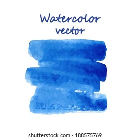 Abstract watercolor background blue, vector