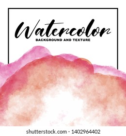 Abstract watercolor background and brush 