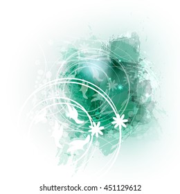 Abstract watercolor background. The color of the sea.