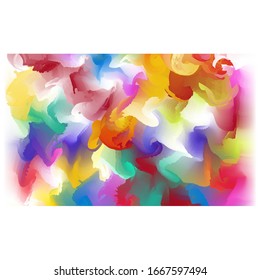 Abstract watercolor background.The color splashing in the paper.It is a hand drawn.