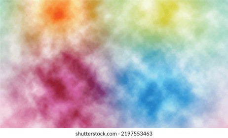 Abstract Watercolor Background | Colorful Rainbow Holi Paint Color Powder Explosion isolated White Wide Panorama Background | Abstract Clouds of Color Smoke Colorful Texture Background.
