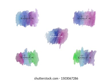 abstract watercolor background with colorful stains