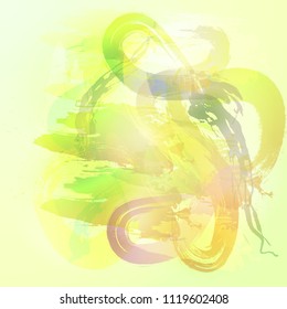 Abstract watercolor background. Colourful template. Vector illustration.