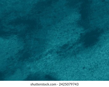 Abstract watercolor background with deep blue texture, loose paint pattern on wet paper. Artistic backdrop with water paint stains. Blue minimal surface for your design. Vector hand drawn illustration