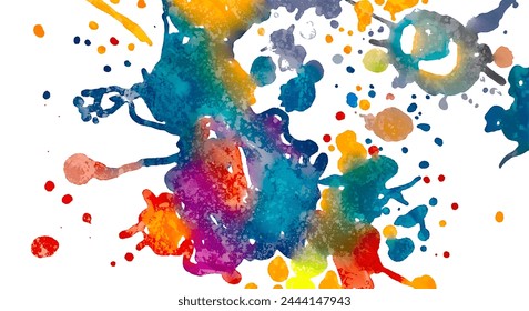 Abstract watercolor background. Drops and splashes. Vector illustration