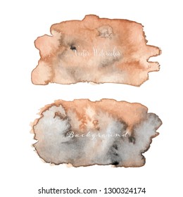 Abstract watercolor background. Watercolor element for card. Vector illustration.