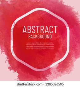 Abstract watercolor background with frame