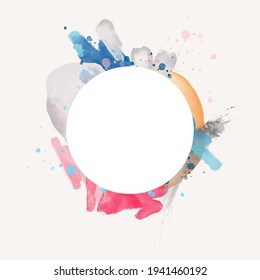 abstrakter Aquarellhintergrund, Vektorgrafik mit bunter Form