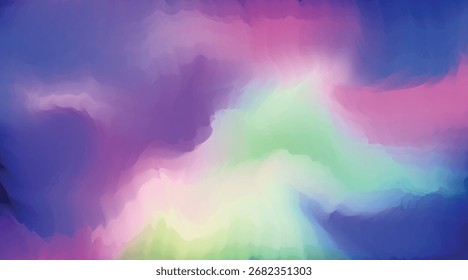 abstract watercolor background gradient blue, purple, pink and green color