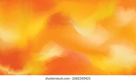 Gradiente de fondo de acuarela abstracto color naranja y amarillo