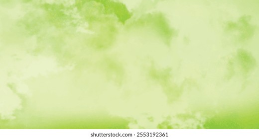 Abstract Watercolor Background with Green and Yellow Tones