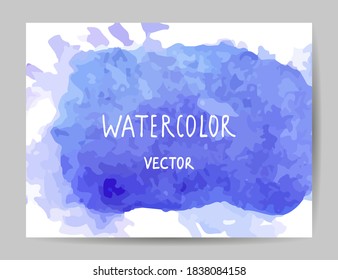 Abstract watercolor background. Hand drawn vector illustration.