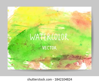 Abstract watercolor background. Hand drawn vector illustration.