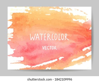 Abstract watercolor background. Hand drawn vector illustration.