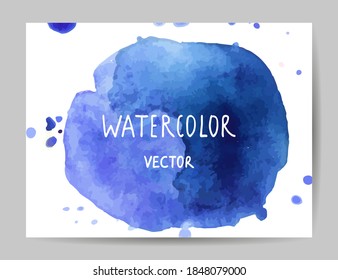 Abstract watercolor background. Hand drawn vector illustration.