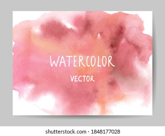Abstract watercolor background. Hand drawn vector illustration.
