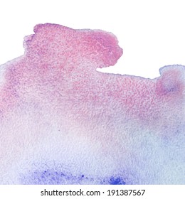 Abstract watercolor background. Hand drawn watercolor backdrop, texture, stain watercolors on wet paper. Vector illustration