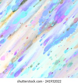 Abstract watercolor background. Hand drawn watercolor backdrop, stain watercolors colors on wet paper.Vector illustration.