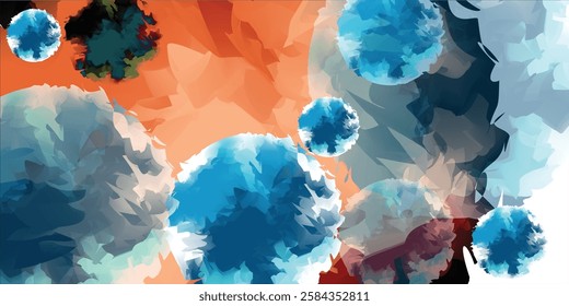 Abstract  watercolor background. Hand drawn vector texture. Brush stroked painting pastel color watercolour.